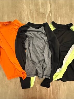 Three Kids Long-Sleeve Rashguard Swim Top